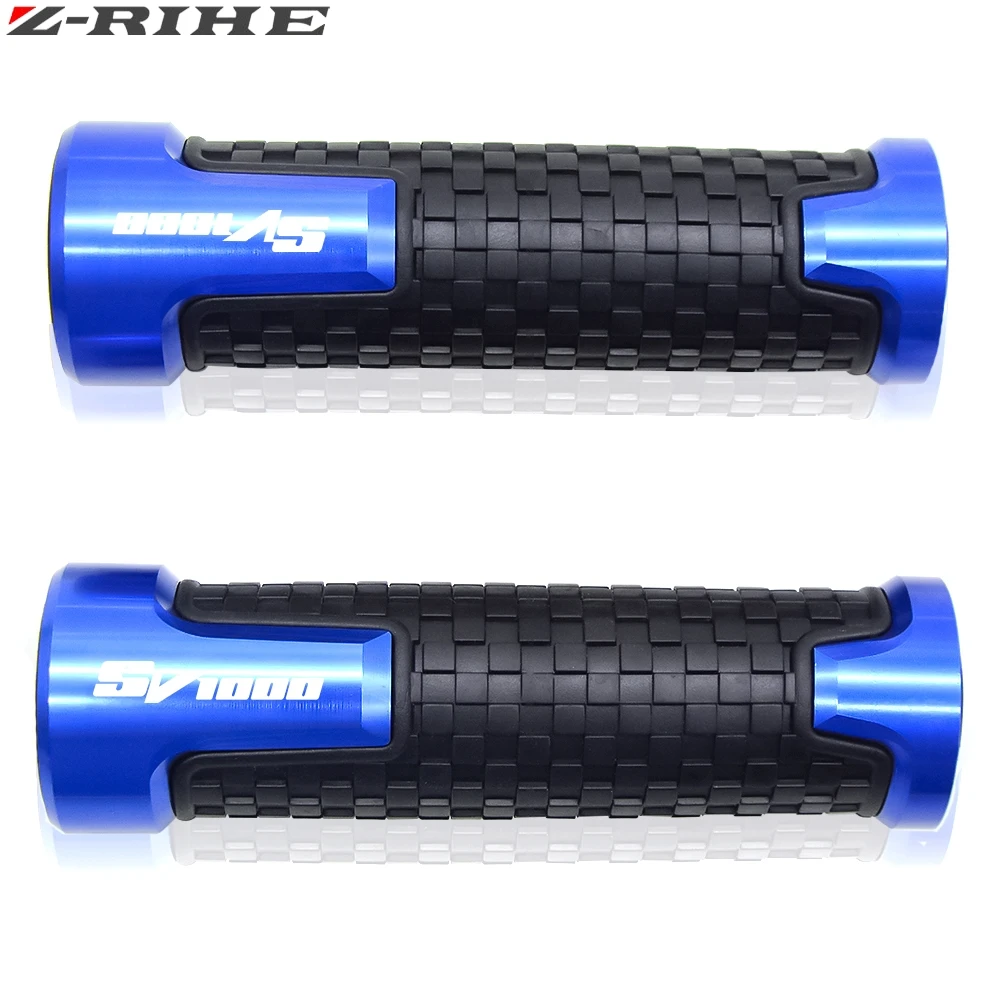 Blue CNC алюминиевый руль мотоцикла ручки современная продукция ручки для SUZUKI SV1000 sv 650 sv650 sv650s SFV650 SV1000 1000SFV - Цвет: Blue