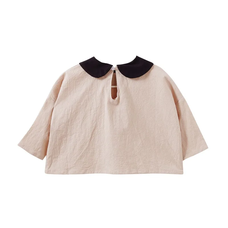 

Children Girls Long Sleeve O-Neck Blouse For Girl Fashion Loose Style Cotton Baby Girls Clothes