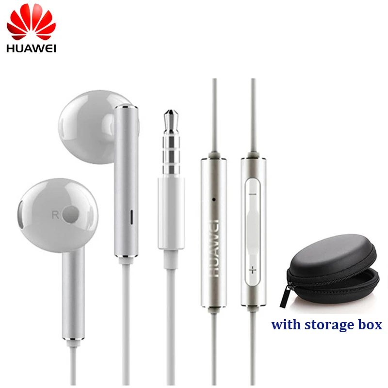 Металлические наушники-вкладыши Huawei AM116 с микрофоном и регулировкой громкости