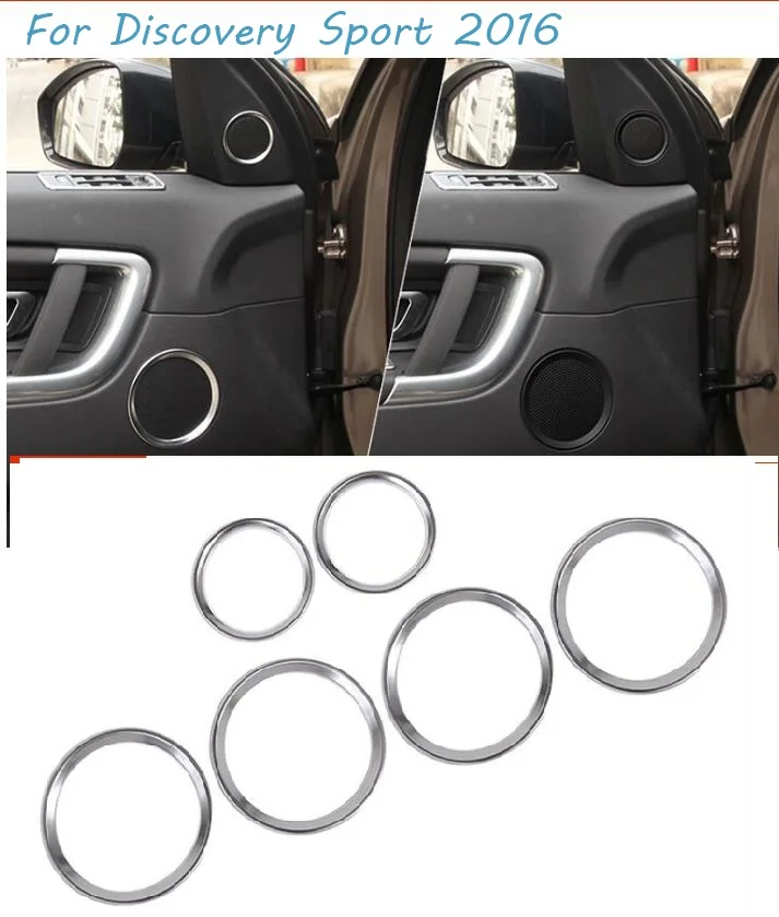 

ABS Matte Side Door Audio Speaker Cover Decorative Circle Ring Cover Trims For Land Rover Discovery Sport 2016 2017