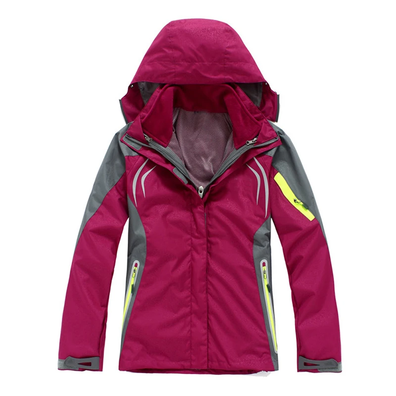 LANBAOSI Mens 3 in 1 Windproof Snowboard Jacket with Detachable Fleece Liner