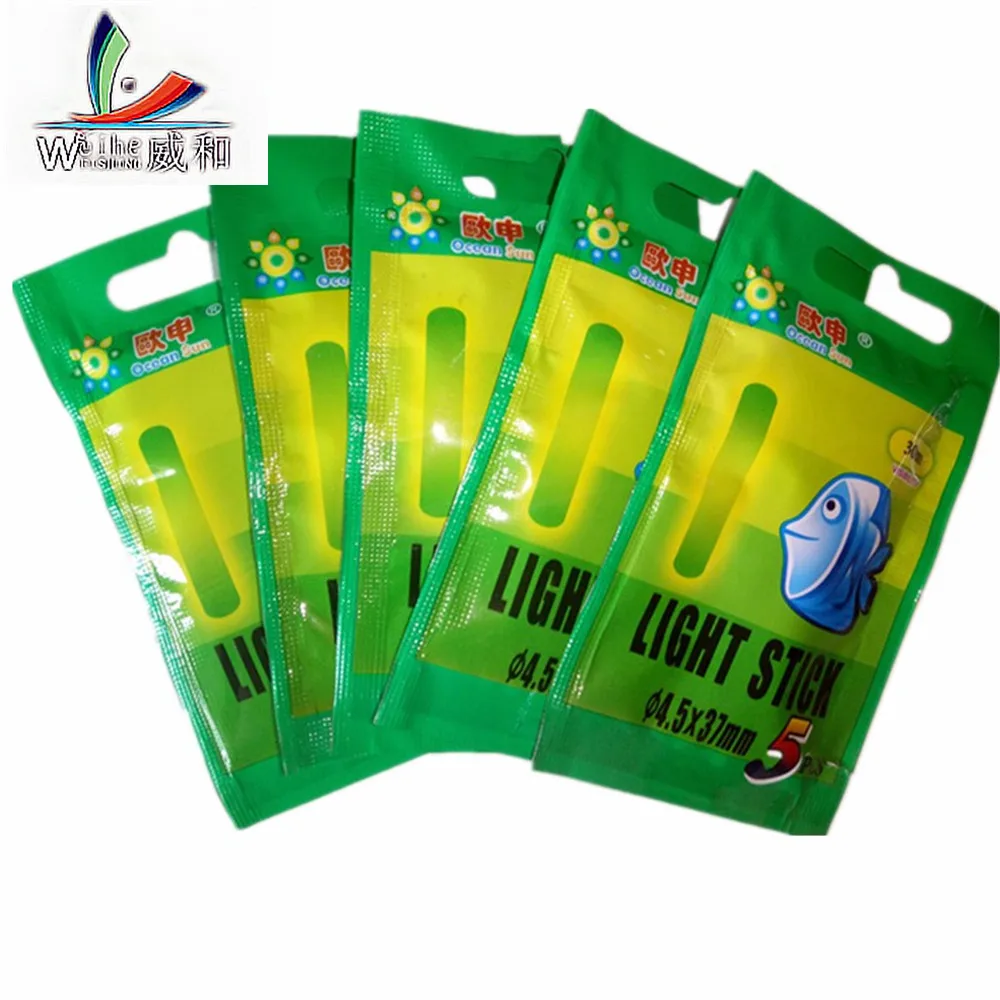 

5pcs 4.5 * 37MM Irradiation 30 Meters Luminous Stick Fish Night Light Stick Fish floating Seat For Fishing Gear Accessories