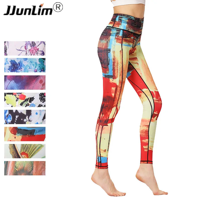 

Original Design Printed Fitness Leggings High Waist Women Yoga Pant Slim Sport Leggings Female Workout Pants Yoga Running Tight
