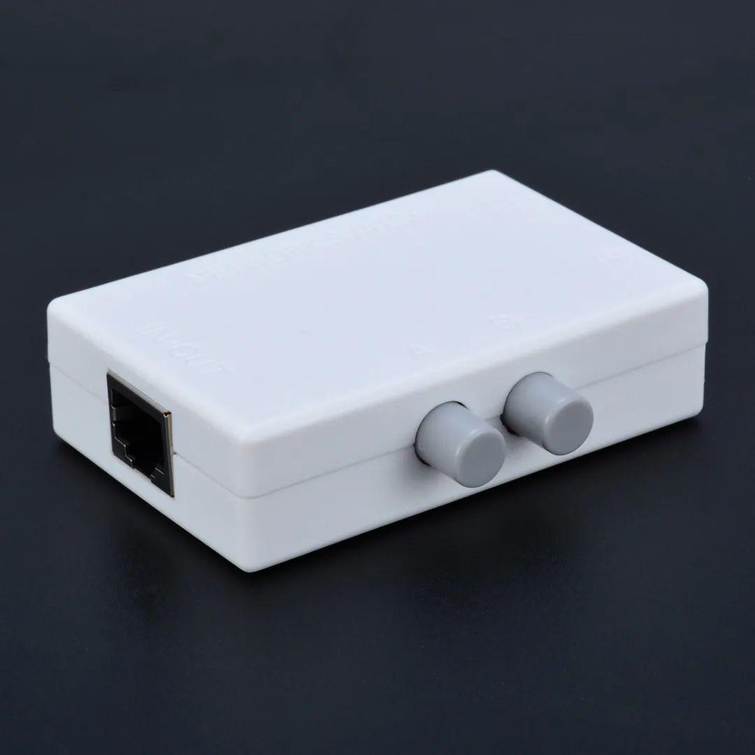 

Mayitr 1pc Mini 2 Port AB Manual Network Sharing Switch Box 2In1/1In2 RJ45 Network/Ethernet for Networking Tools