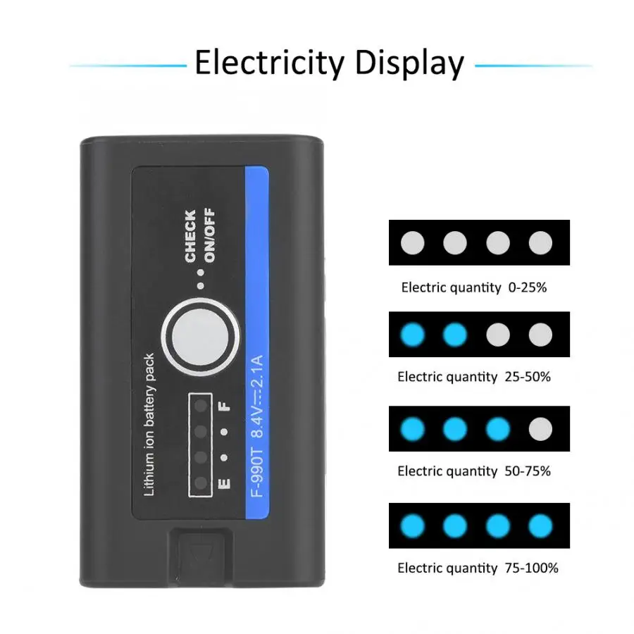 7800mAh NP-F960//970 Battery Type-C Fast Charging For Video Light//Monitor//Cameras