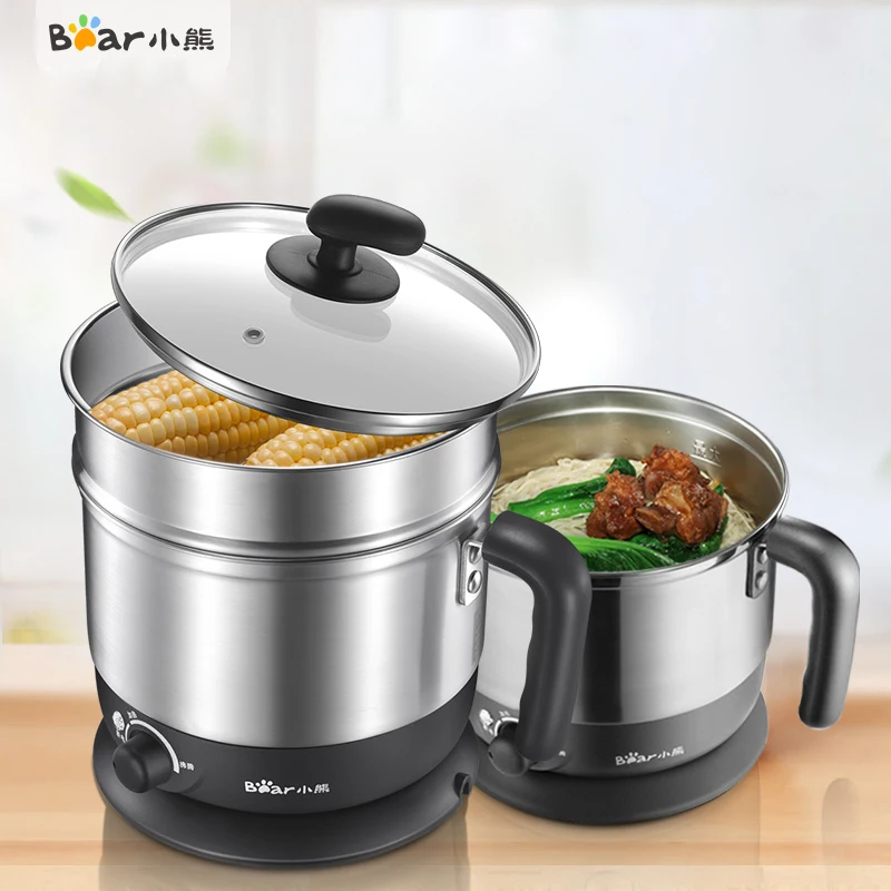 

Bear DRG-C123 Electric Cooker Multifunction Split Cooking Double Layer Electric Cups Cooking Pot High Capacity
