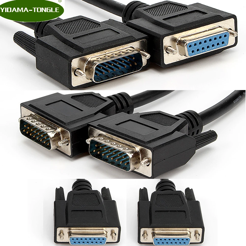 DB15Pin Female Jack to DB15 15 Pin Male M//F Adapter Connector Extension Adaptor