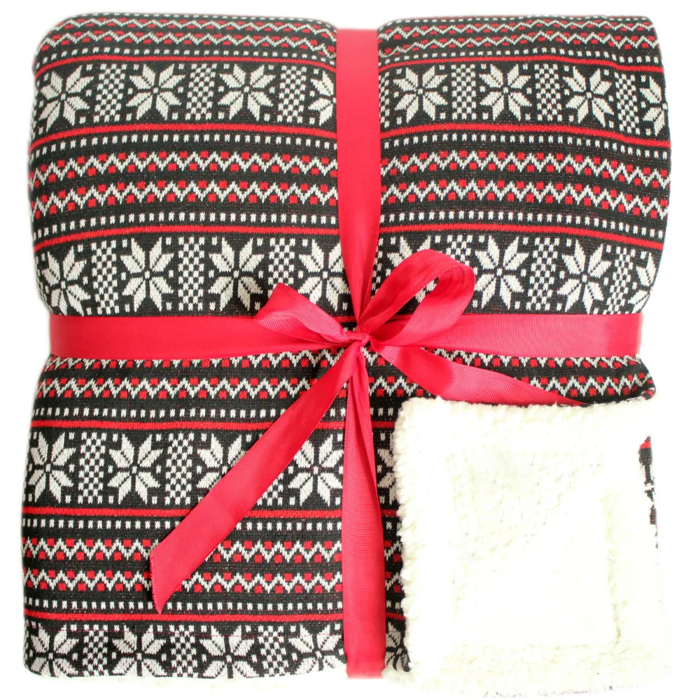 Aliexpress.com : Buy Promotion Knitting Snowflake Blanket Christmas Red Throw...