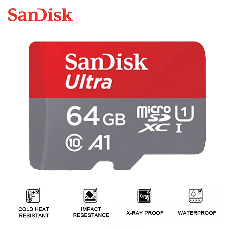 Sandisk micro sd 128 Гб 64 ГБ 32 ГБ оперативной памяти, 16 Гб встроенной памяти SDXC класса 10 100 МБ/с. флеш-карта памяти Microsd TF/SD карты мобильного телефона слот для карт памяти