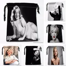 Custom Marilyn Monroe Drawstring Bags Printing Travel Storage Mini Pouch Swim Hiking Toy Bag Size 18x22cm