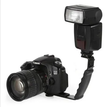 

L-Shape Bracket Holder Studio Flash Light Tripod Stand with Hot Shoe for canon nikon sony Speedlite Digital SLR Camera Video DV