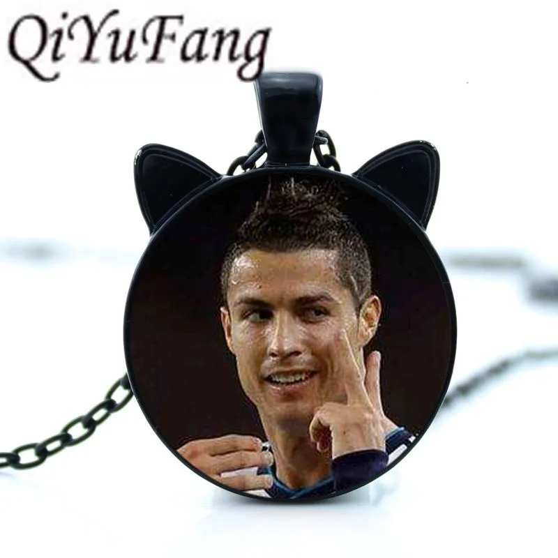 QiYuFang Новый 2018 Криштиану Роналду CR7 Цепочки и ожерелья кулон с двумя ушками Jewelry