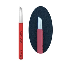 19 rodada agulhas para caneta manual de maquiagem permanente caneta manual de nevoeiro agulha 19 Bisel Rodada Agulhas nevoeiro caneta sobrancelha agulhas