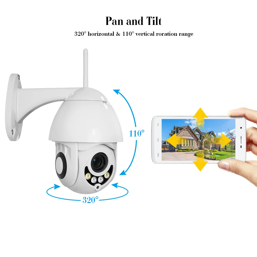 

1080P Wide Angle IP Camera Wireless Wifi Camera Security Cameras Outdoor Waterproof Camera Veicular Tracking Of Human Home CM.QW