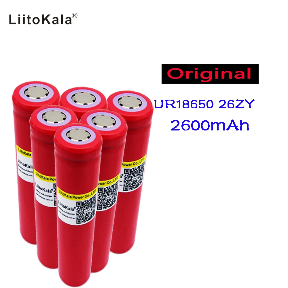 Liitokala 18650 2600 мАч батарея UR18650-26ZY литий-ионная аккумуляторная батарея фонарик Btteries