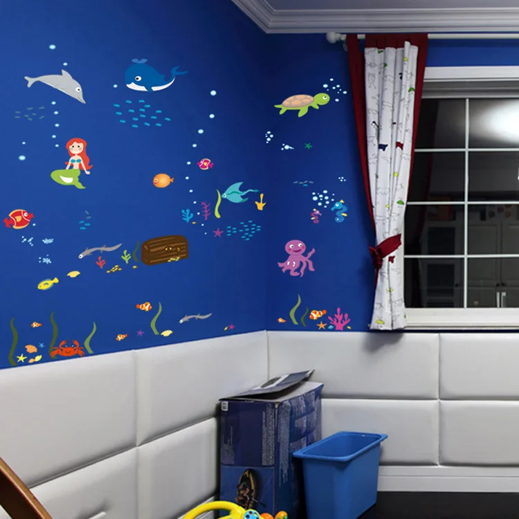 Removable Sea World Wall Sticker Home Docor Nursery Bath Room Baby ...