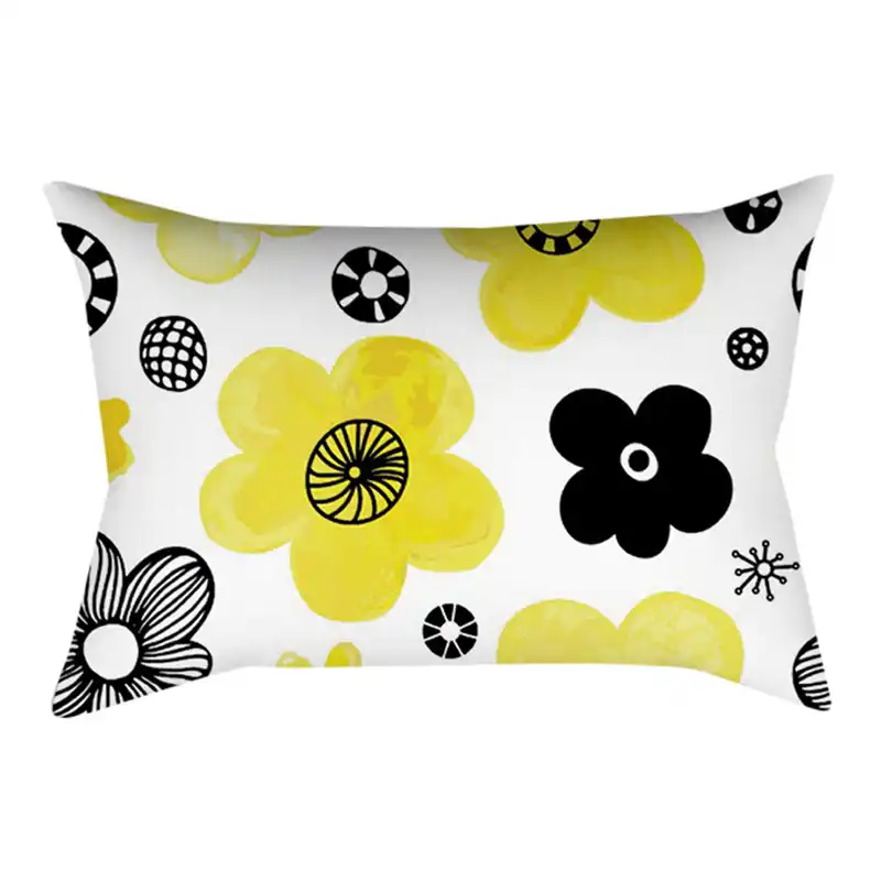 Pineapple Leaf Yellow Soft Throw Pillow Case Cover Home Bed Room