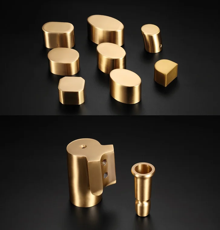 2pcs/lot Solid Brass Round Oval Tip Cap Finial For Midcentury Modern