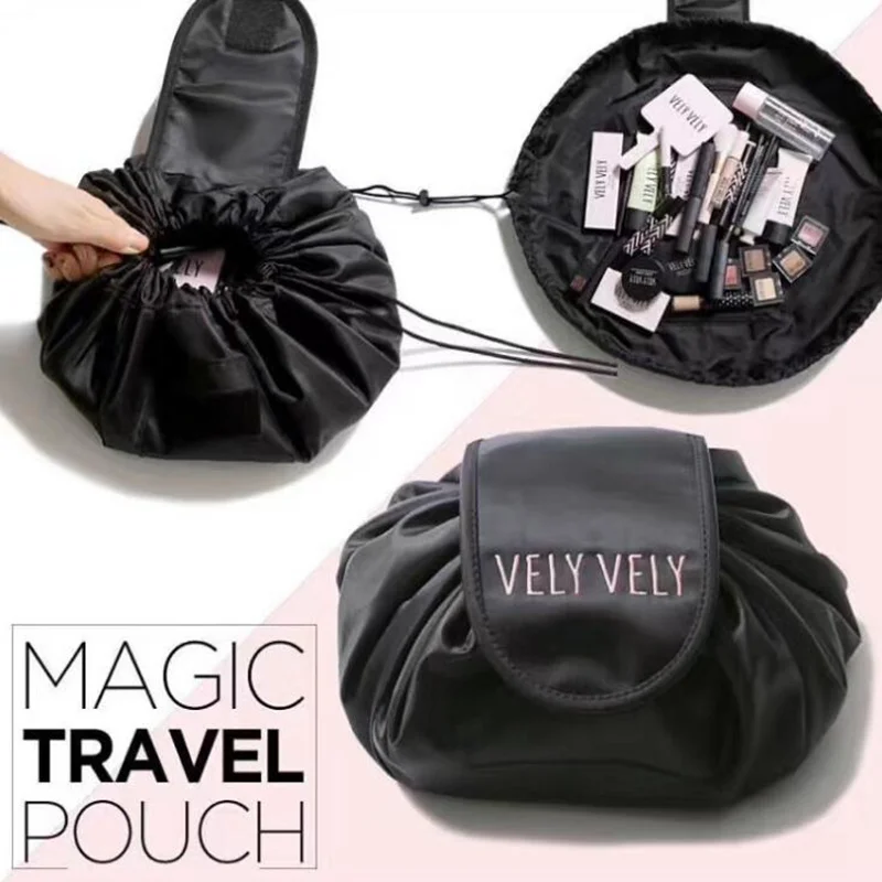 Women font b Drawstring b font Cosmetic font b Bag b font Fashion Travel Makeup font