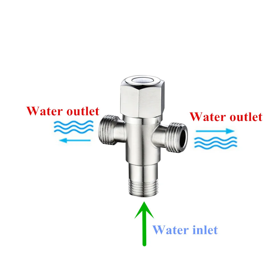 1/2 Т-адаптер заполняя Угловые Клапаны 304 нержавеющая сталь запорный клапан для ванной комнаты Туалет Биде Душ переключатель кухонный кран опрыскиватель