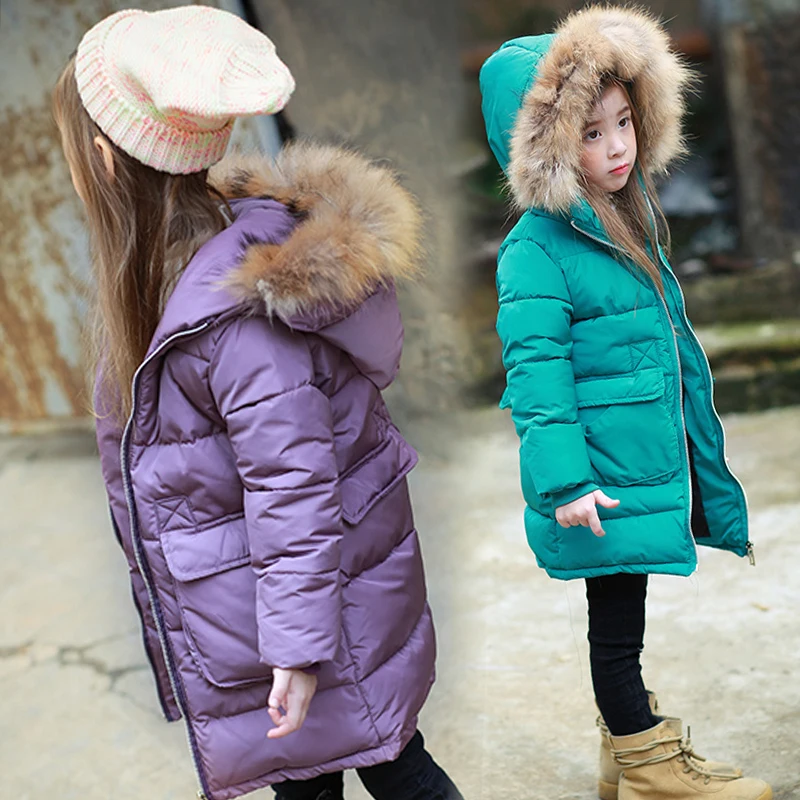 Baby Girls Jacket 2018 Winter Jacket For Girls Coat Kids Warm Fur Hooded Outerwear Coat Children Jacket Girls Clothes цена Baby Girls Jacket 2018 Winter Jacket For Girls Coat Kids Warm Fur Hooded Outerwear Coat Children Jacket Girls Clothes цены онлайн