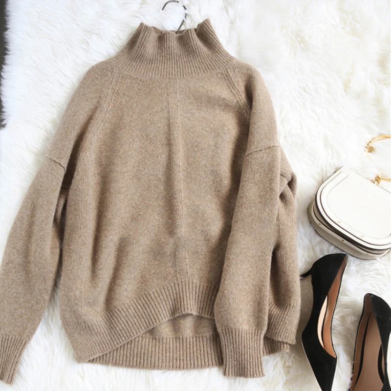 2018 Spring Autumn Women Cashmere Wool Sweaters Pullovers Turtleneck Casual Fashion Pullovers Solid Color Female Knitted Jumpers 2018 Spring Autumn Women Cashmere Wool Sweaters Pullovers Turtleneck Casual Fashion Pullovers Solid Color Female Knitted Jumpers