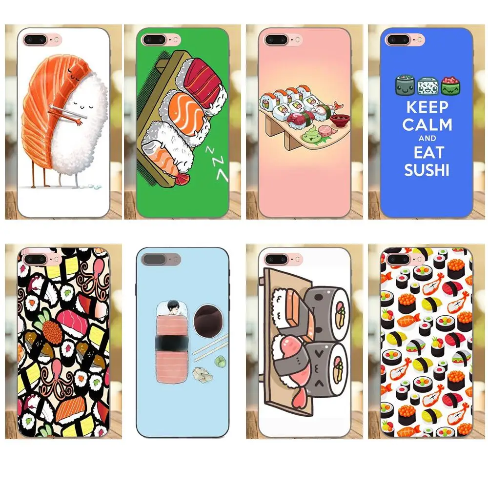 

For Samsung Galaxy A3 A5 A6 A6s A7 A8 A9 Star Plus 2016 2017 2018 Soft TPU Case Coque Cover Many Sushi Style Kawaii