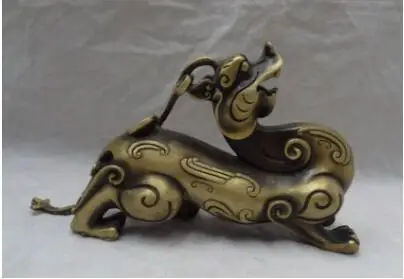 9 &quotКитайское бронзовое богатство животных fengshui защита Дракон Единорог Статуя