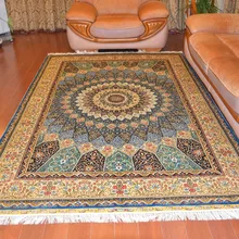 6'x9' Большие размеры Подсолнух шелковые ковры ручной работы классические персидские ковры ручной вязки