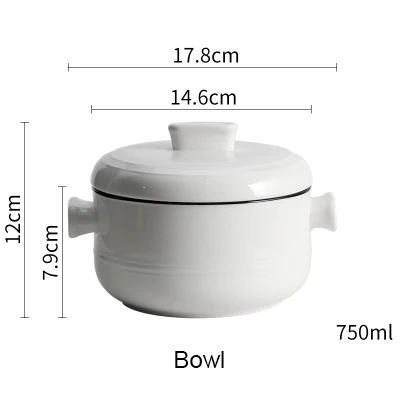 Японский простой столовые приборы керамическая чашка с крышкой Большой 6-дюймовый суп Лапша чаши посуда - Цвет: noodle bowl