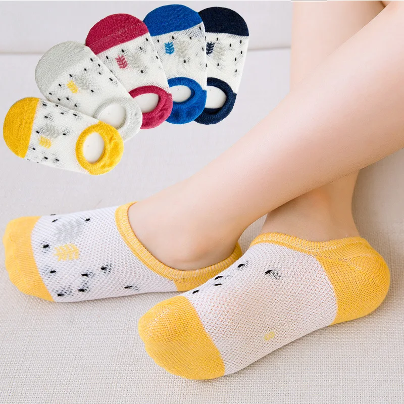 Милые детские носки унисекс 5 пар/Лот летние тонкие сетчатые для маленьких