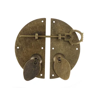 

Chinese Style Iron Door Knocking Knocker Pull Vintage Lock Catch For Cabinet Cupboard Drawer Furniture Hardware