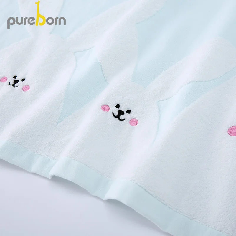 Детское полотенце для купания Pureborn пляжное сушки кроликов детское новорожденных
