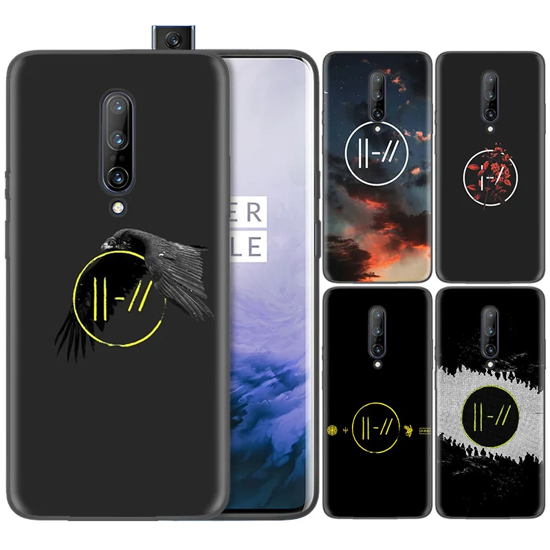 

Business Pattern Phone Black Rubber Soft Silicone Case Bag Cover for 1+ Oneplus 6T Cases 6 7 Pro 5G Fundas Twenty One Pilots
