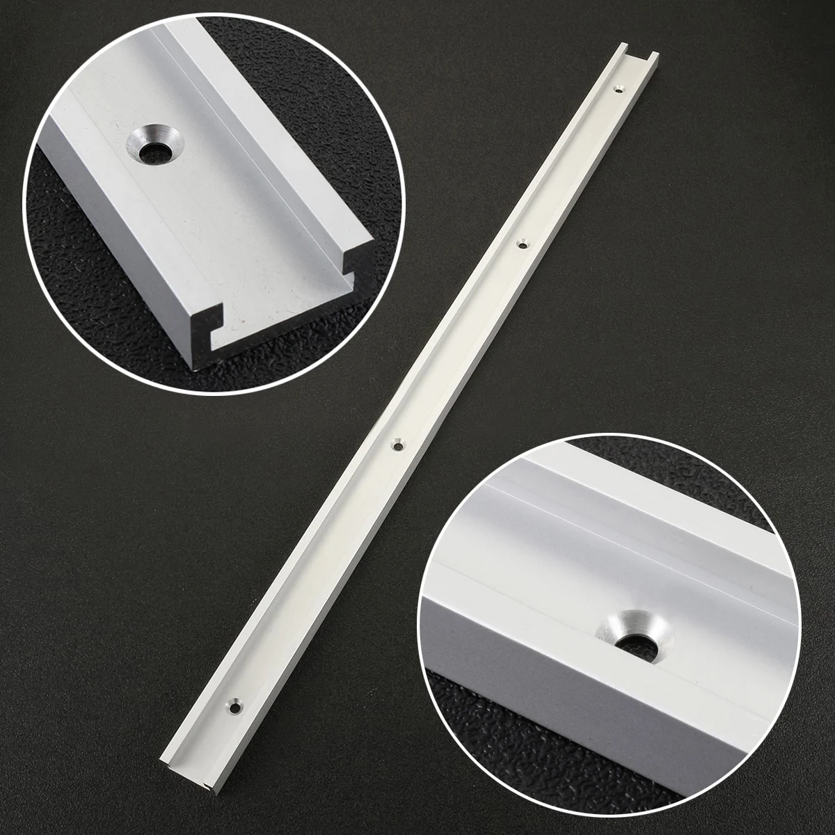 1pc New Mayitr T Track Aluminum Alloy Durable T- Slot Miter Track Jig Fixture for Router Table Saw Woodworking Tool 600mm