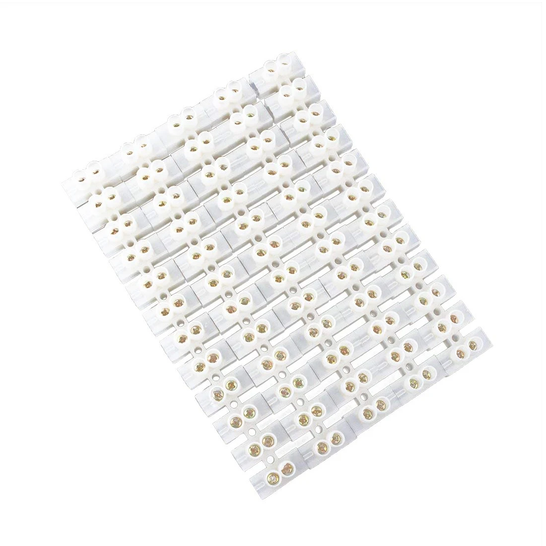 

Best price 5pcs 380V 400V 60A Dual Row 12 Positions Screw Terminal Electric Barrier Strip Block