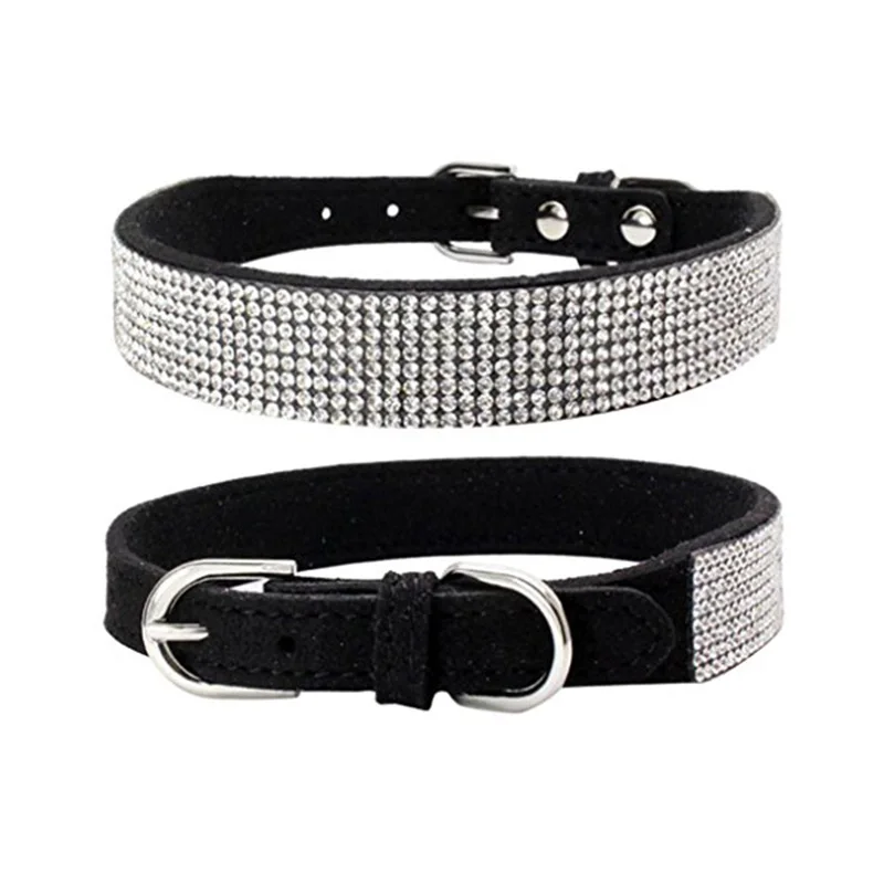 Rhinestone Puppy Dog Pet Cat Collar Sparkly Diamond Studded Small Dog