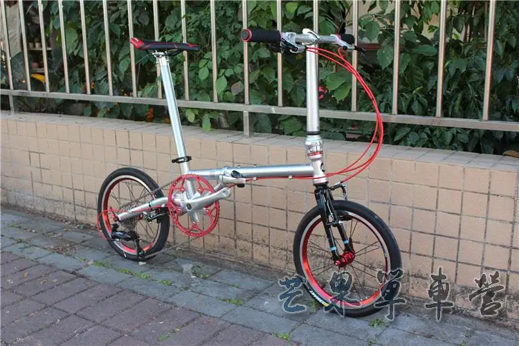 Fnhon CR-MO стальной складной велосипед 1" Minivelo Mini velo 9 скоростной велосипед велосипедный комбинезон V тормоз