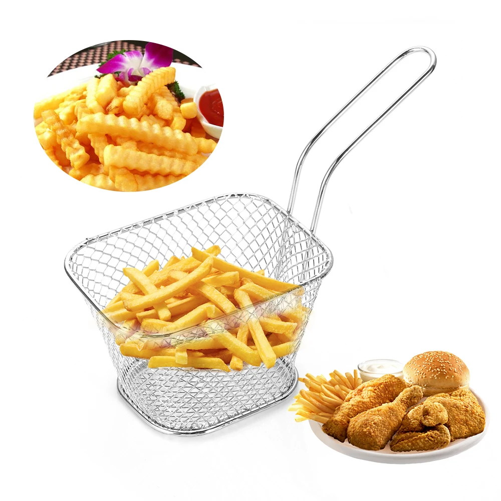 1pc Mini Kitchen French Fries Basket Home Essential Fry Basket Strainer