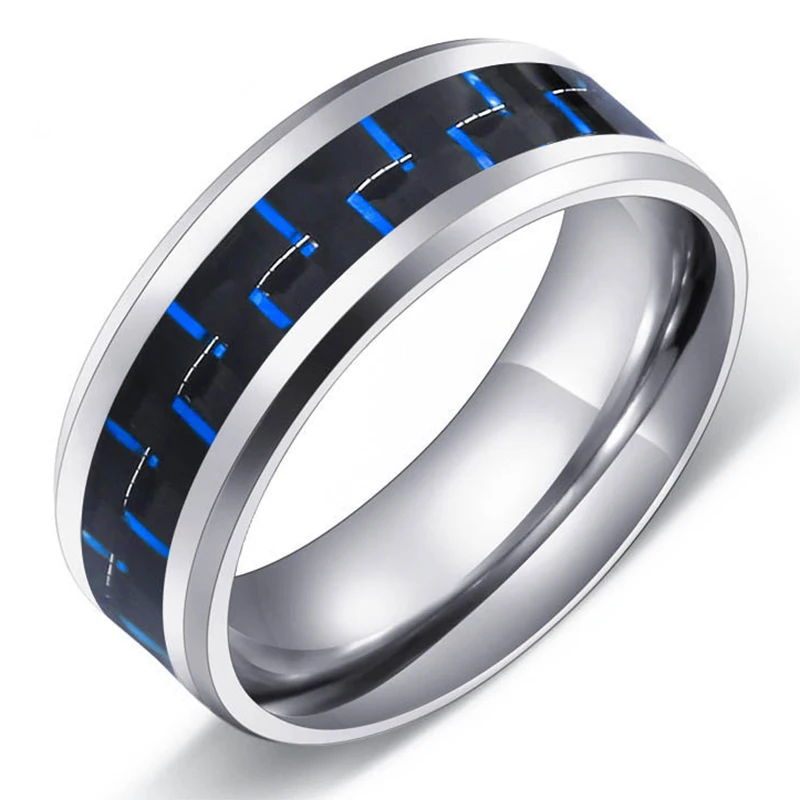 

High Quality Stainless Steel Rings for Women in Couple Engagement Rings Indian Jewelry Accessories Width 8mm