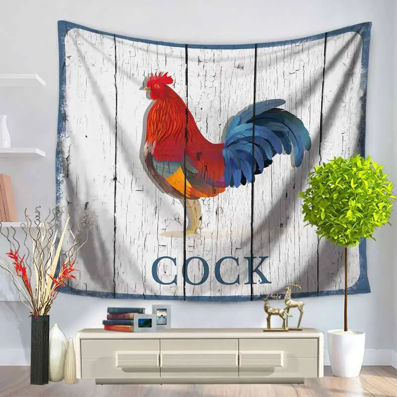 Home Decorative Wall Hanging Carpet Tapestry Rectangle Bedspread Animal Cock Chick Pattern GT1124 | Дом и сад