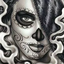 Алмазная картина на заказ череп Девушка Роза eigen foto икона Алмазная вышивка costura acessorios para costura футбол eid mubarak