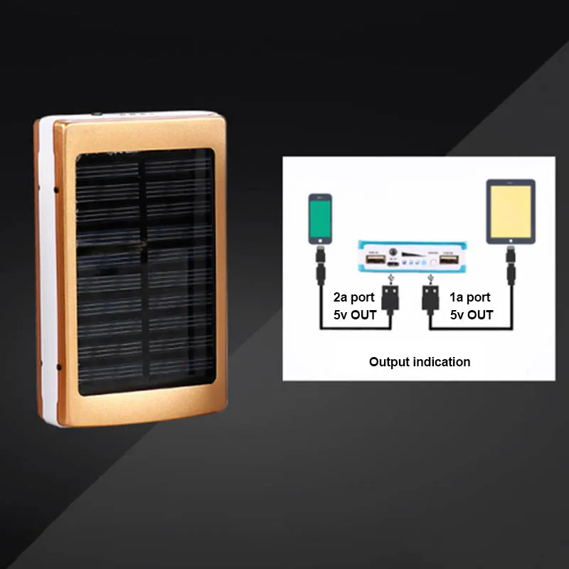 

Dual USB Solar Mobile Power Bank Nesting Portable Battery Charger Box Camping Light New Arrival
