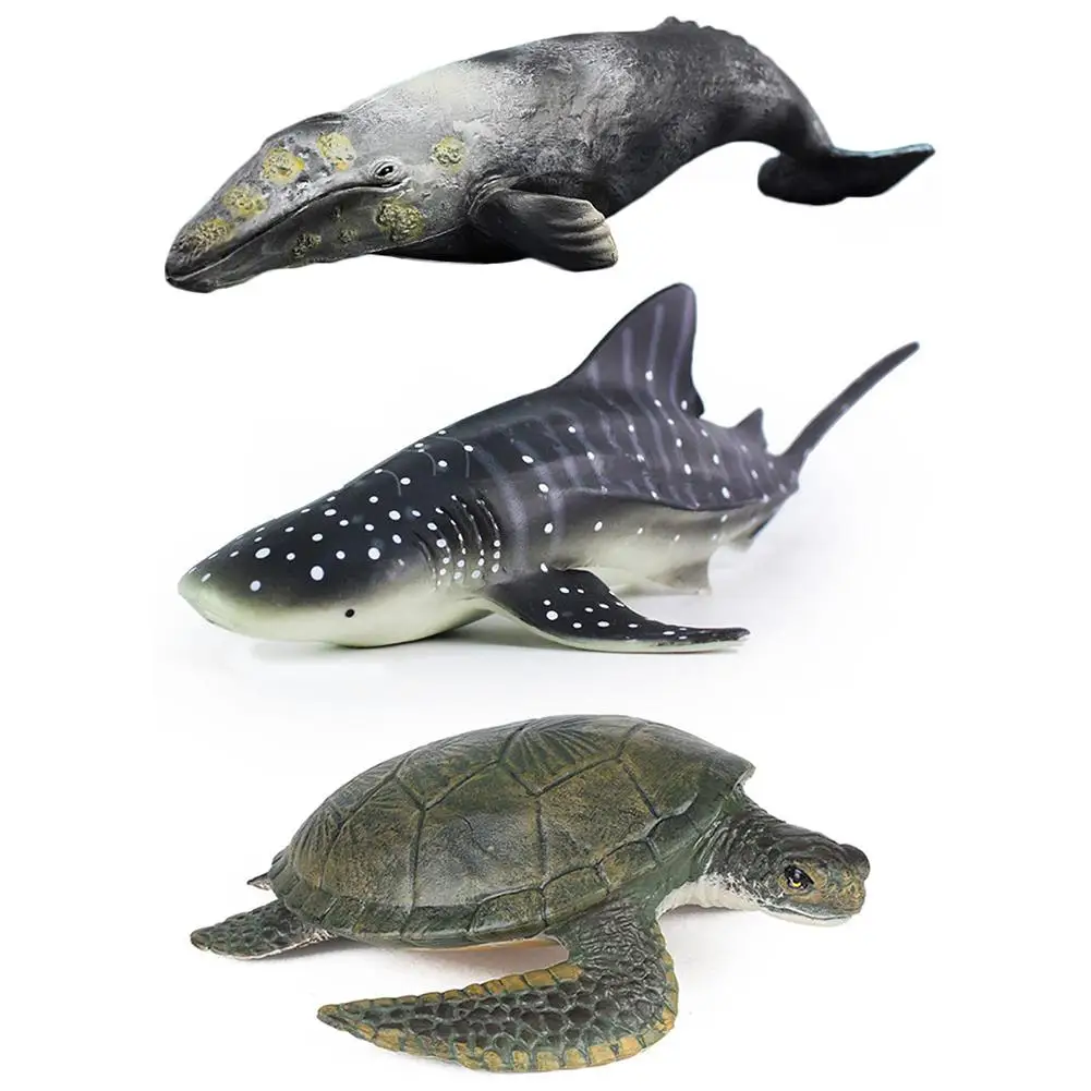

Large Size Emulational Grey whale Turtle Sea Animal Model Action & Toy Figures Learning & Educational Collection Gift for Kids