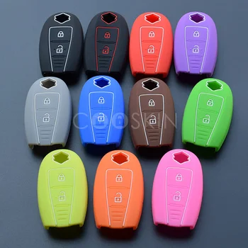 

100pcs/lot silicone Car key fob cover case for SUZUKI Swift Sport SX4 SCORSS grand vitara remote protect shell accessories