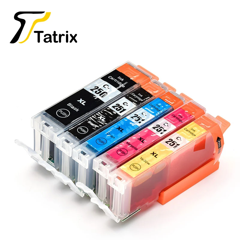 

5 PK Newest 250 251 PGI250 CLI251 Compatible Ink Cartridge For Canon PIXMA IP7220/MG5420/NX922 Printer