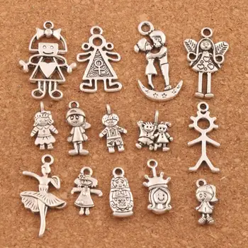 

140pcs Pretty Girl Boy Angel Charm Beads Alloy Handmade Jewelry DIY Pendants LM54