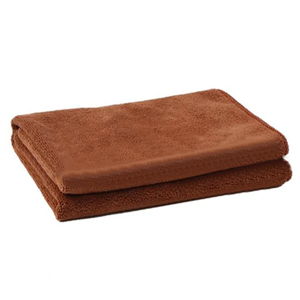 30*70cm Car Wash Towel Cleaning Tool 4 Colors Ultra Soft Microfiber Cloth for Car Wax Polish Car-styling Auto Care Detailing - Цвет: Brown