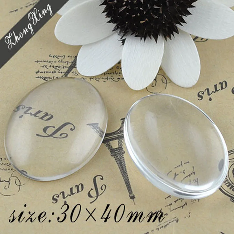 5 шт. прозрачные овальные увеличительные стекла 30*40 мм|clear glass trays|clear domedome |