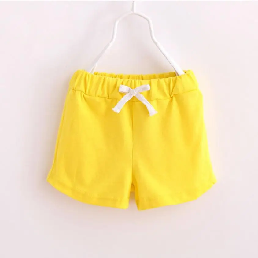 MUQGEW kids clothing Summer Children Cotton Shorts Boys And Girl Clothes Baby Fashion Pants summer boys beach pant shorts 0526 - Цвет: Yellow